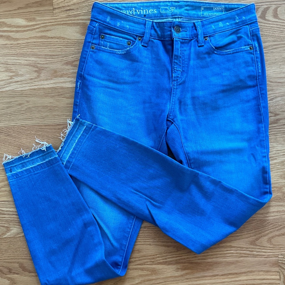 Vineyard Vines NWOT Raw Hem Skinny Jeans (6)